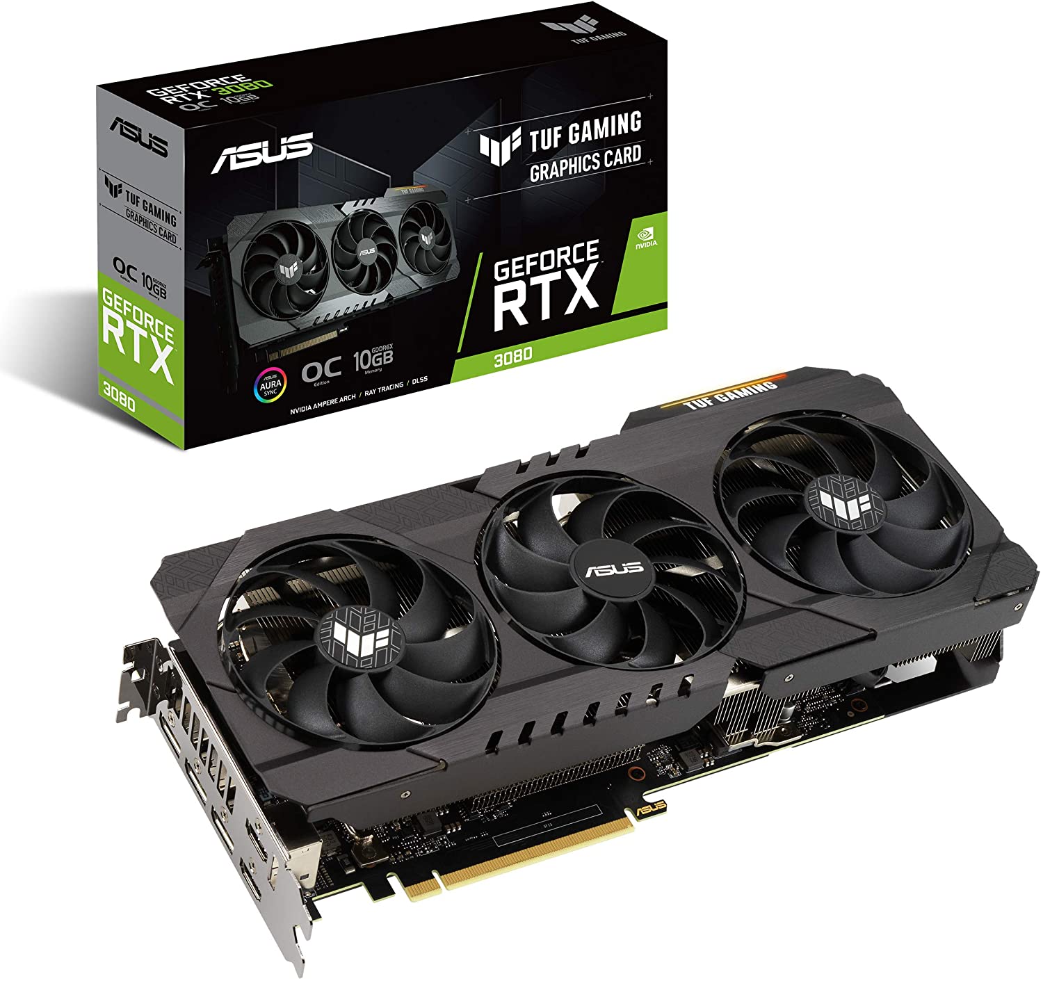 Asus TUF Gaming GeForce RTX 3080 10GB GDDR6X 320-Bit Triple Fan Graphics Card (TUF-RTX3080-O10G-GAMING)