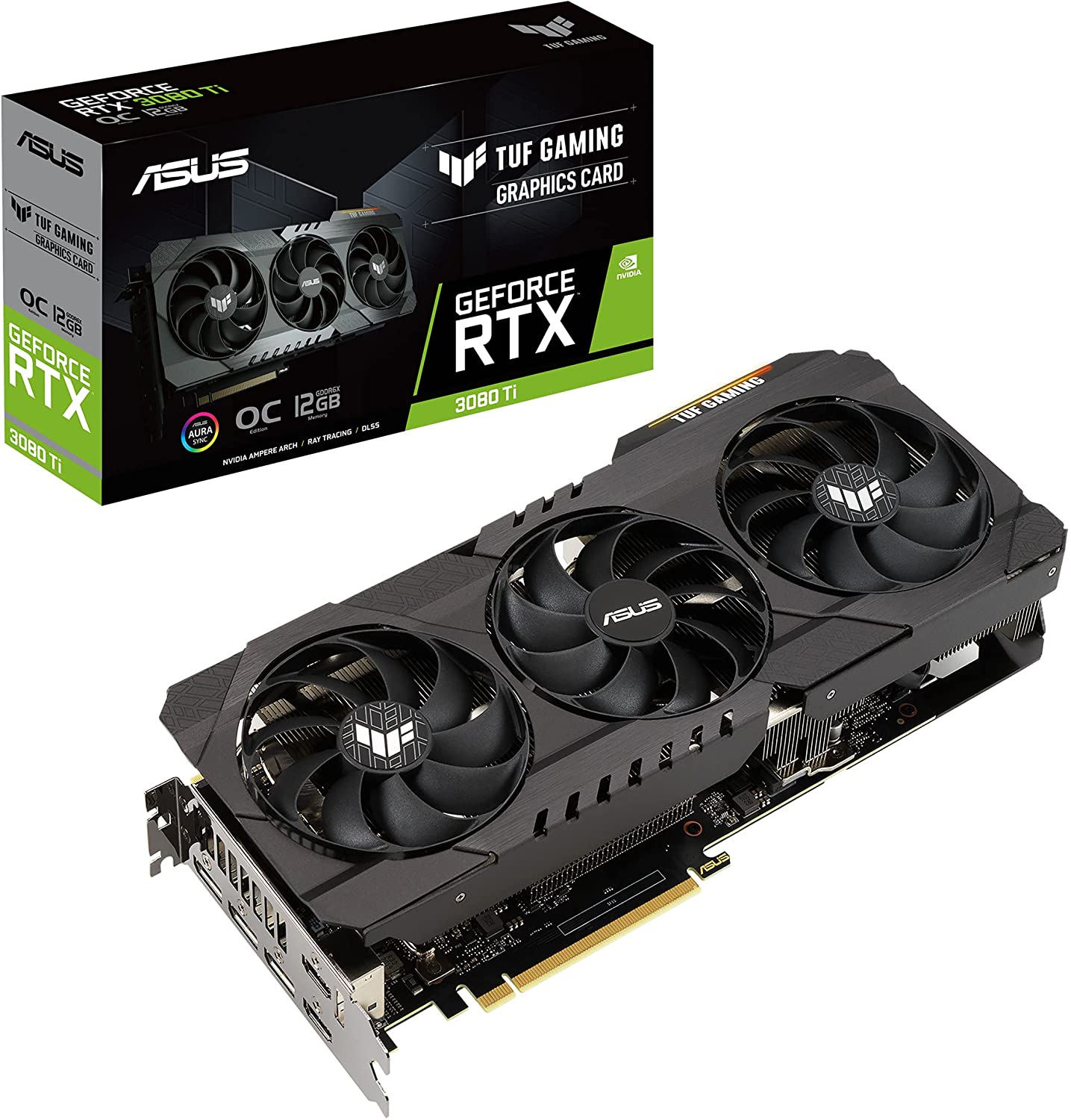 Asus TUF Gaming GeForce RTX 3080 Ti OC Edition 12GB GDDR6X 384-Bit Triple Fan Graphics Card (TUF-RTX3080TI-O12G-GAMING)