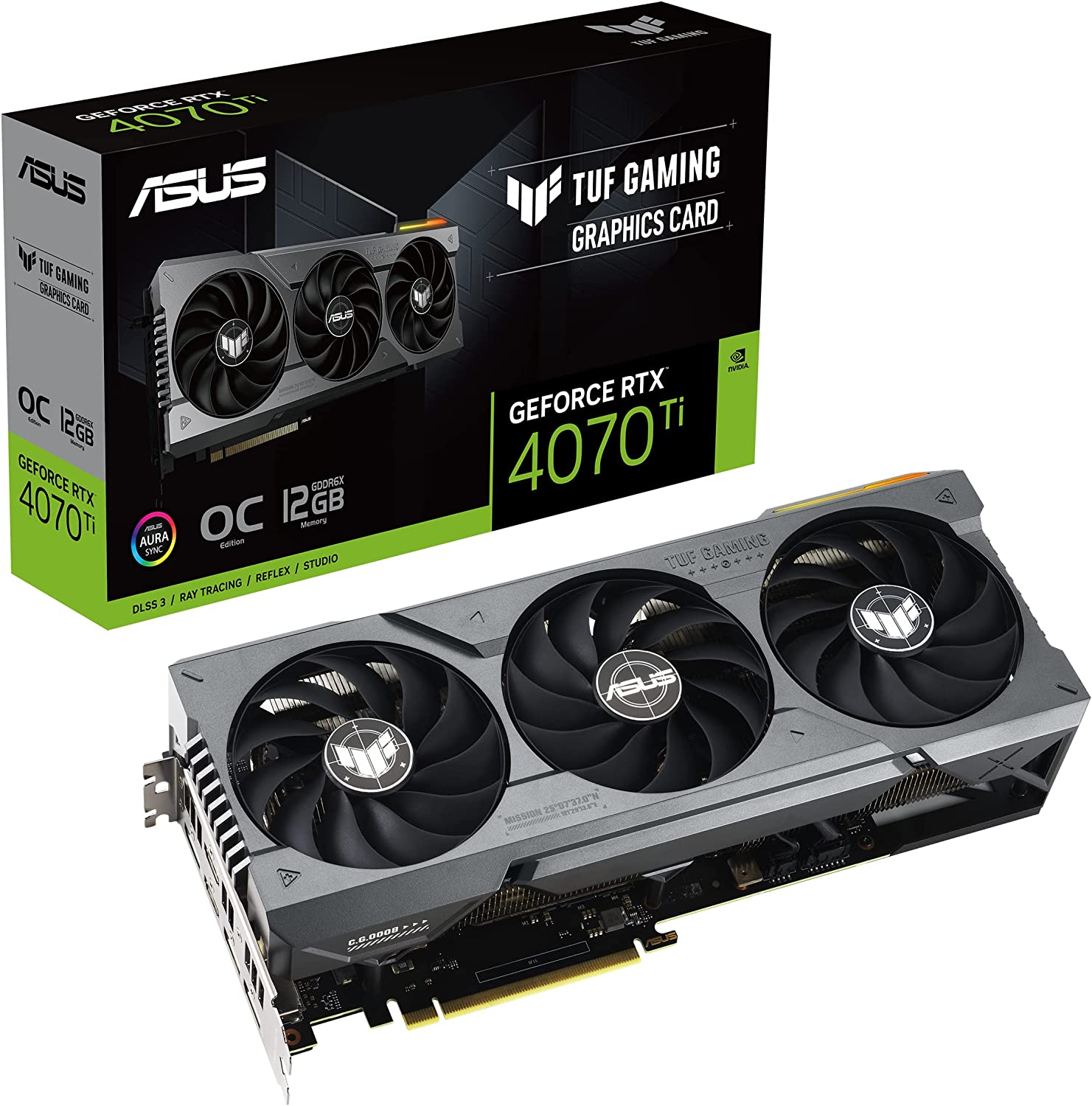 ASUS TUF Gaming GeForce RTX 4070 Ti OC 12GB GDDR6X 192-Bit Triple Fan Graphics Card (TUF-RTX4070TI-O12G-GAMING)