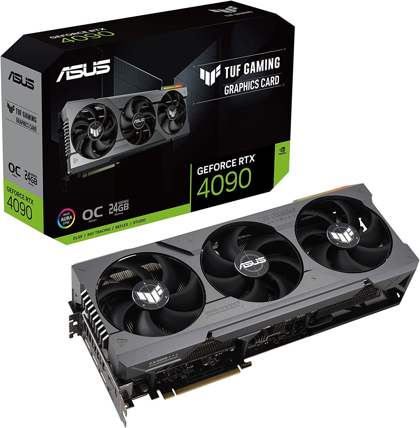 Asus TUF Gaming GeForce RTX 4090 OC Edition 24GB GDDR6X 384-Bit Triple Fan Graphics Card (TUF-RTX4090-O24G-GAMING)