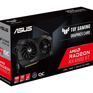 Asus TUF Gaming Radeon RX 6500 XT OC Edition 4GB GDDR6 64-Bit Dual Fan Graphics Card (TUF-RX6500XT-O4G-GAMING)