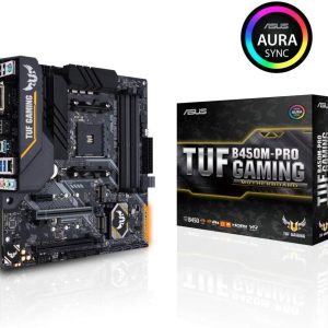 Asus TUF B450M-PRO GAMING mATX AMD Motherboard - AM4 Socket for Ryzen 1st/ 2nd Gen/ Athlon Processors