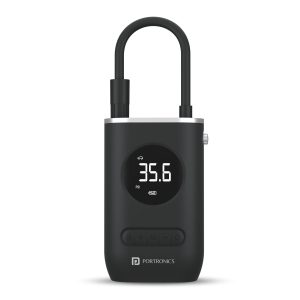 Portronics VAYU Portable Air Pump/ Air Compressor for Car & Bike with Digital LED Display (POR-1480)