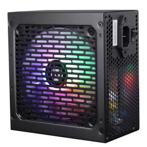 Zebronics VS500Z 500W Non Modular Premium Power Supply with Silent 120mm RGB Fan, Long Flat Cables, PCIe x 1, SATA x 4, 12V 32A (Max.), Over Voltage/Short Circuit Protection (Black)