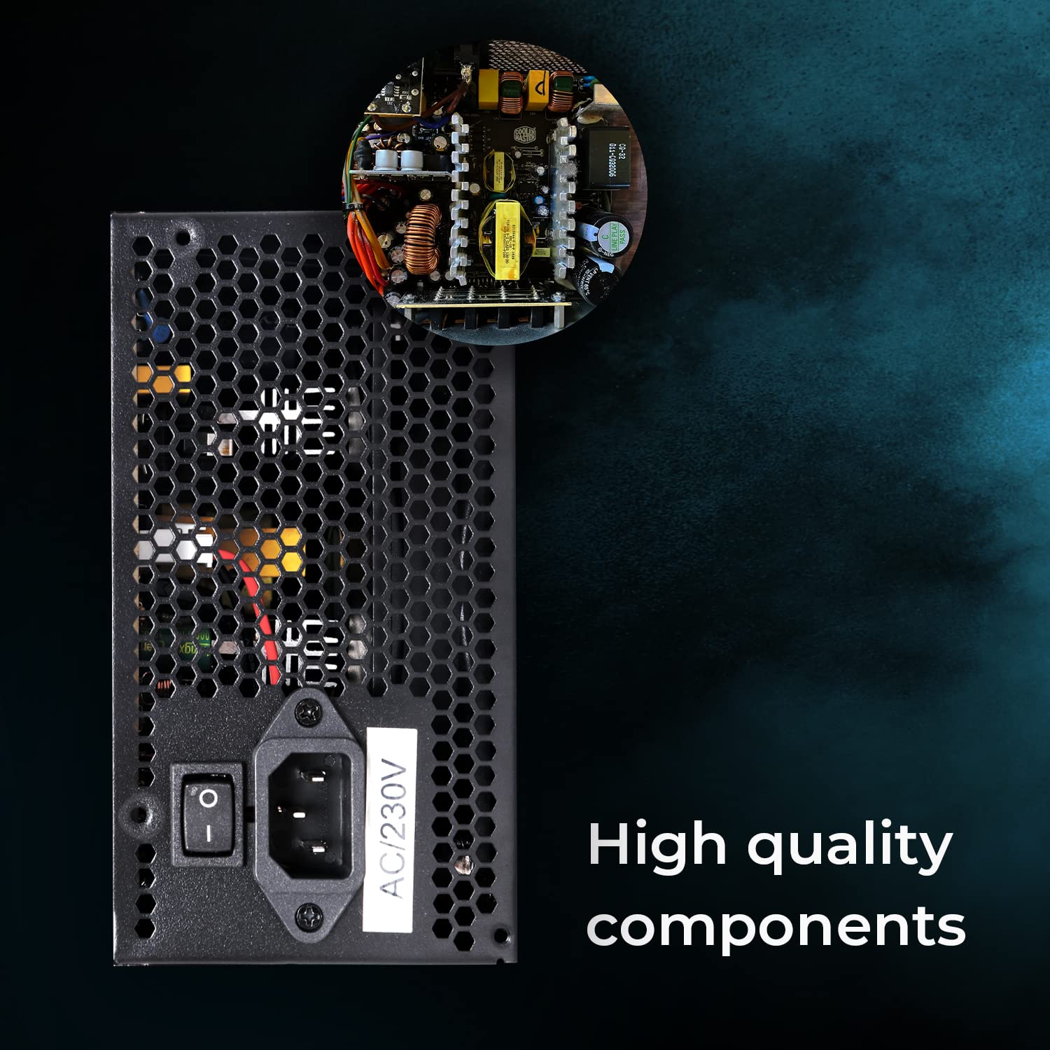 Zebronics Zeb-VS600Z high Efficiency Power Supply with 600W, Single 36A 12V Rail, Built in protections, 1x PCIe, 4X SATA and Silent 120mm Hydraulic Bearing Fan - Black - Image 2