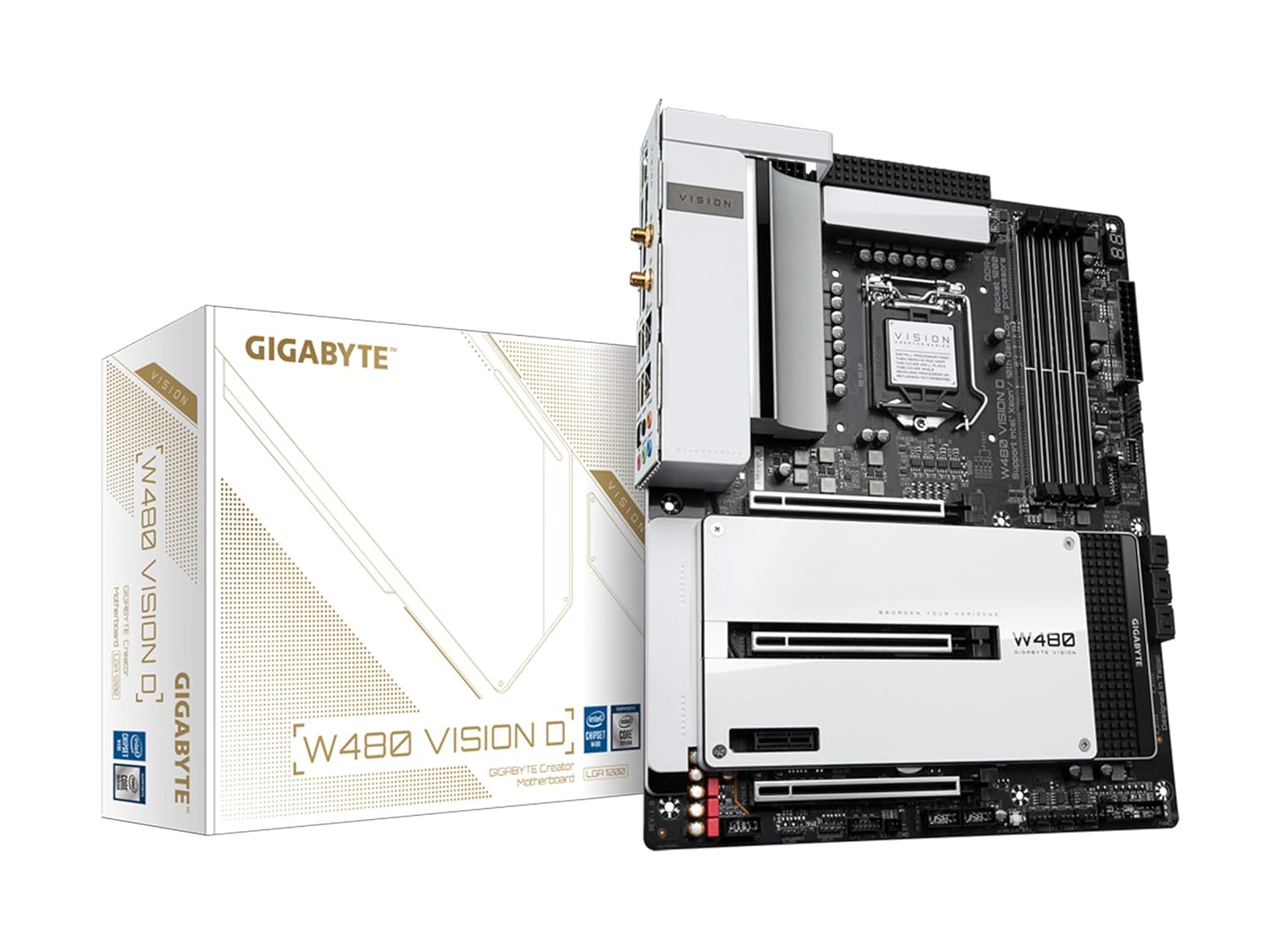 Gigabyte W480 VISION D Motherboard for Intel Xeon W Series/ Intel 10th Generation Processors - LGA1700 Socket