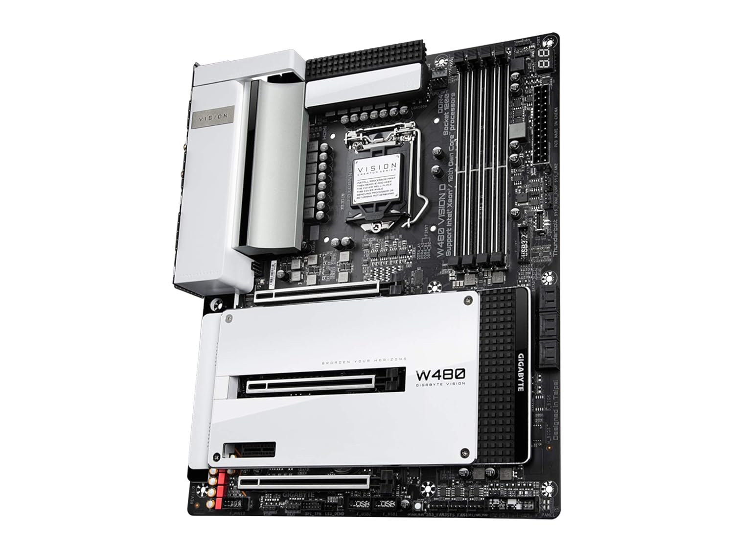 Gigabyte W480 VISION D Motherboard for Intel Xeon W Series/ Intel 10th Generation Processors - LGA1700 Socket - Image 3