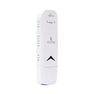 Coconut Konnect 4G Dongle for All Sims (Airtel, Jio, BSNL, Vodafone) - Dual Band 2.4 GHz & 5 GHz 4G Data Card with SIM Adapter (White)