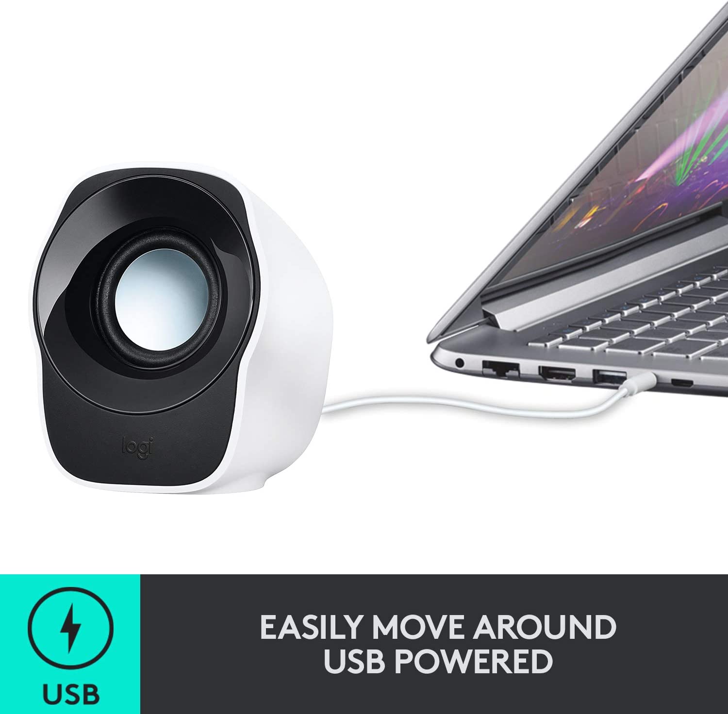 Logitech Z120 USB Powered Stereo Speakers - 2 Watts for Laptop/ Desktop - Image 2