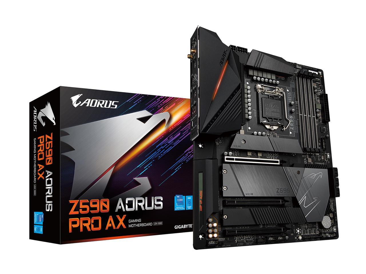 Gigabyte Z590 AORUS PRO AX (WiFi) Motherboard for Intel 10th/ 11th Gen Processors - LGA1200 Socket