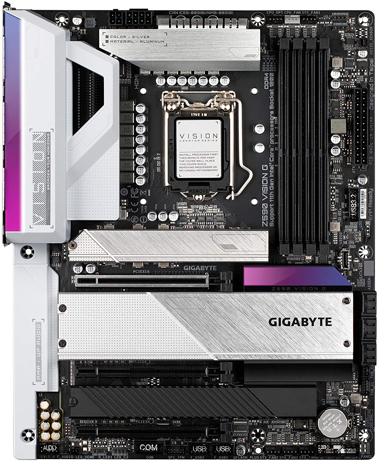 Gigabyte Z590 VISION G Motherboard for Intel 10th/ 11th Gen Processors - LGA1200 Socket - Image 2