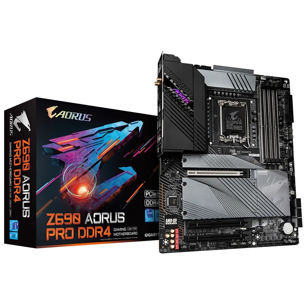 Gigabyte Z690 AORUS PRO DDR4 (Wi-Fi) Motherboard for Intel 12th Gen Processors - LGA1700 Socket