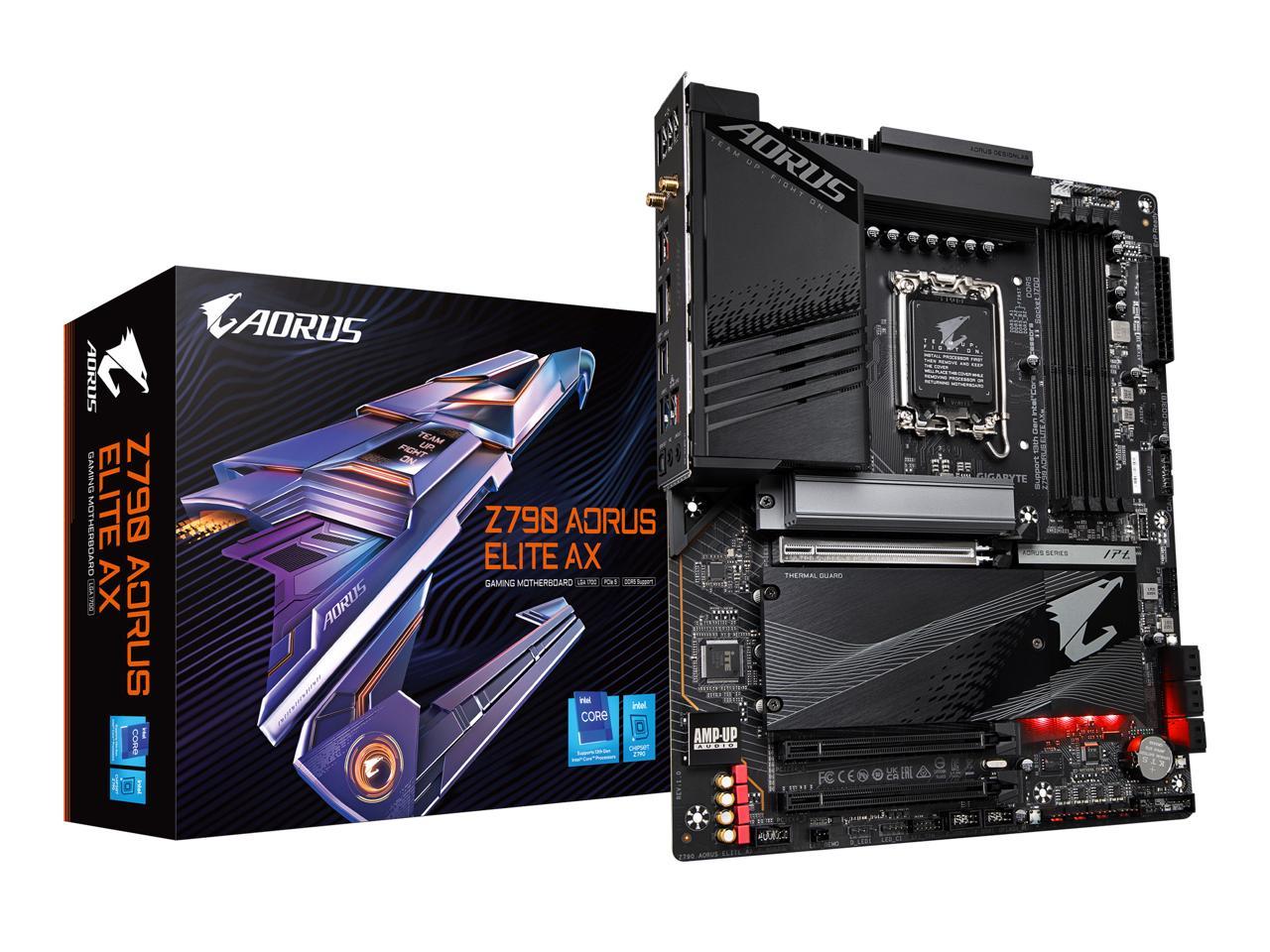 Gigabyte Z790 AORUS ELITE AX Motherboard for 14th, 13th and 12th Gen Series Processors - LGA1700 Socket