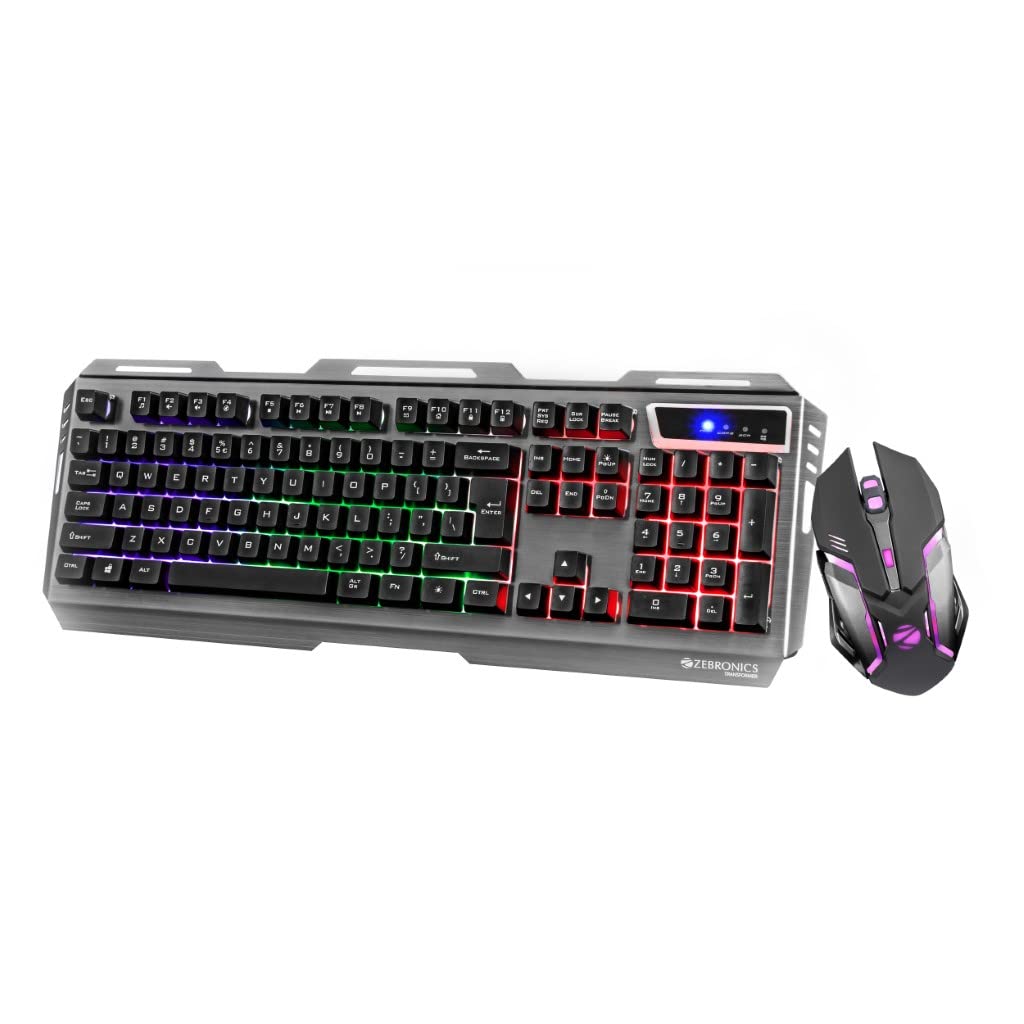 Zebronics Zeb-Transformer 1 USB Gaming Keyboard and Mouse Combo with Braided Cable-Black
