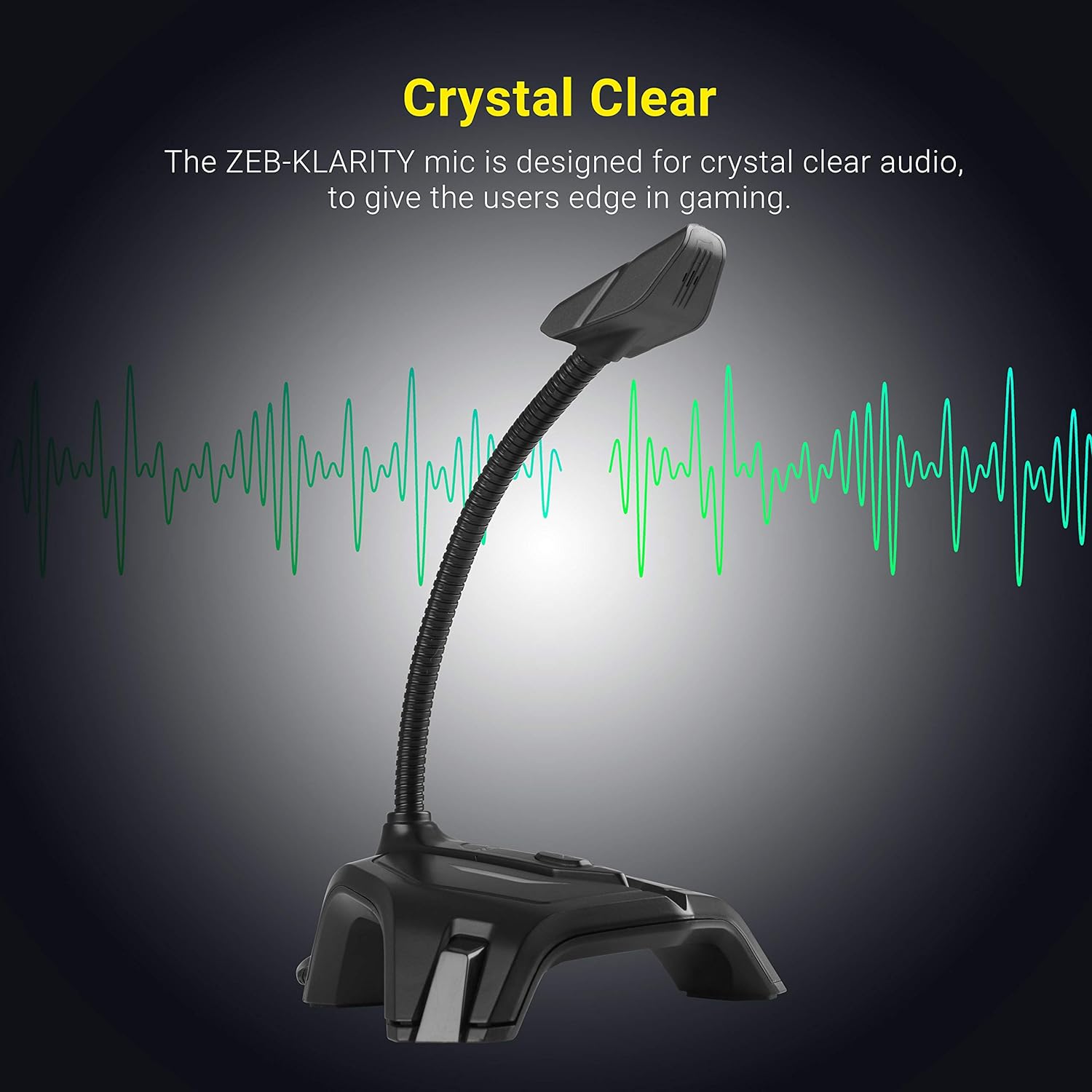 Zebronics Zeb-Klarity USB Gaming Mic for Recording/ Streaming/ compatible with PC/ Omni Directional sound pickup/ Flexible Neck/ Mute Button - Image 5