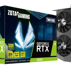 ZOTAC GAMING GeForce RTX 3050 Twin Edge 8GB GDDR6 128-Bit Dual Fan Graphics Card (ZT-A30500E-10M)