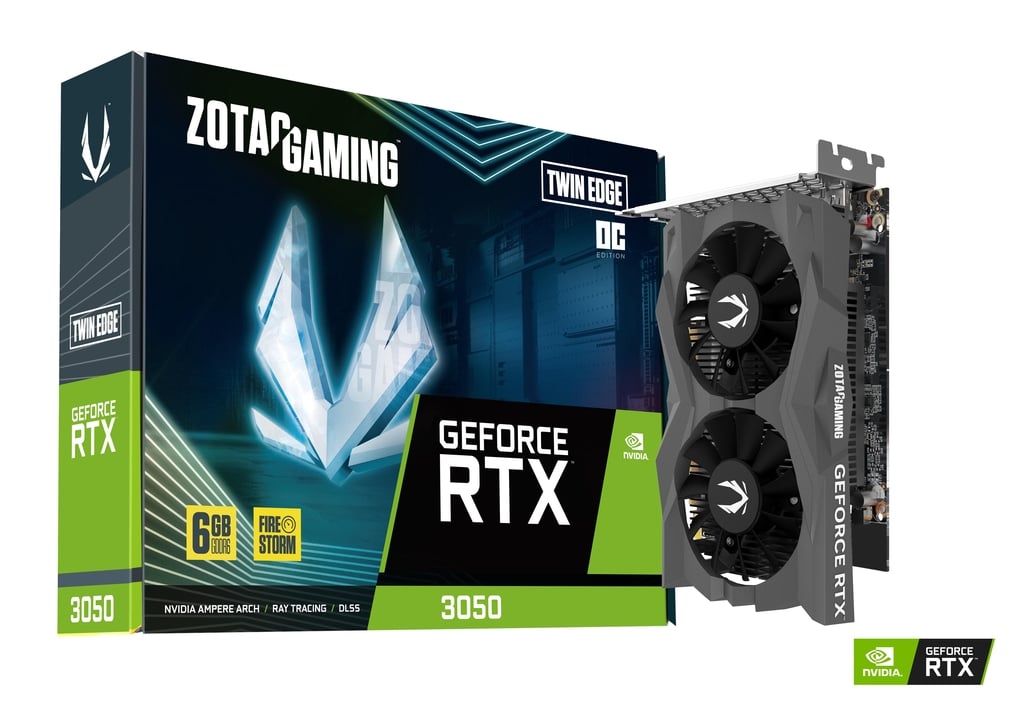 ZOTAC GAMING GeForce RTX 3050 6GB GDDR6 Twin Edge OC (ZT-A30510H-10L)