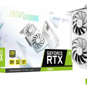 ZOTAC GAMING GeForce RTX 3060 AMP White Edition 12GB GDDR6 192-Bit Dual Fan Graphics Card (ZT-A30600F-10P)