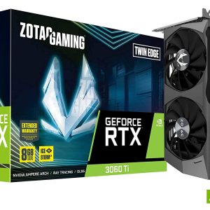 ZOTAC GAMING GeForce RTX 3060 Ti Twin Edge LHR 8GB GDDR6 256-Bit Dual Fan Graphics Card (ZT-A30610E-10MLHR)