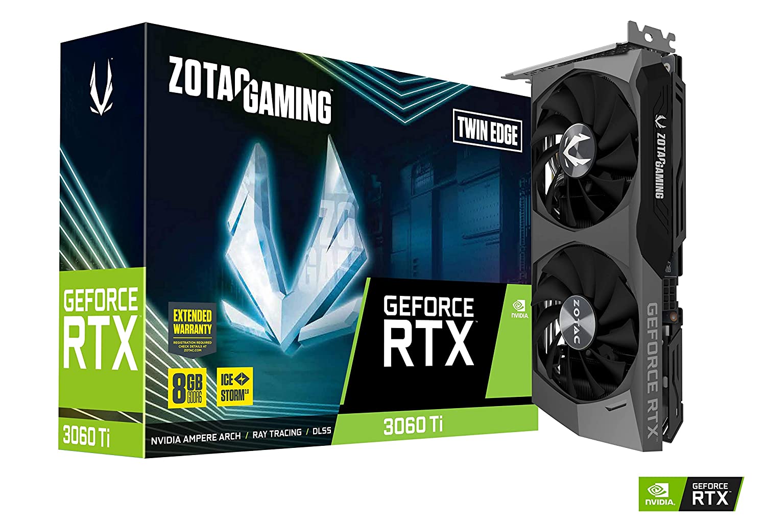 ZOTAC GAMING GeForce RTX 3060 Ti Twin Edge LHR 8GB GDDR6 256-Bit Dual Fan Graphics Card (ZT-A30610E-10MLHR)