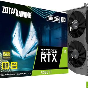 Zotac Gaming Geforce RTX 3060 Ti Twin Edge OC 8GB GDDR6 256-Bit Dual Fan LHR Graphics Card (ZT-A30610H-10MLHR)