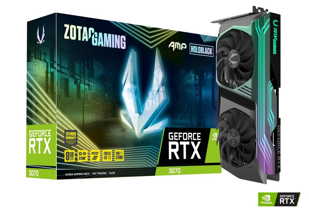 Zotac Gaming Geforce RTX 3070 AMP Holo LHR 8GB GDDR6 256-Bit Dual Fan Graphics Card (ZT-A30700F-10PLHR)