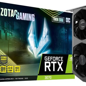 Zotac Gaming Geforce RTX 3070 Twin Edge OC 8GB GDDR6 256-Bit Dual Fan Graphics Card (ZT-A30700H-10P)