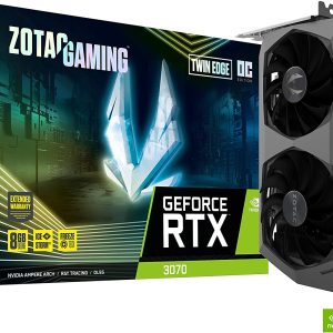 ZOTAC Gaming GeForce RTX 3070 Twin Edge OC LHR 8GB GDDR6 256-Bit Dual Fan Graphics Card (ZT-A30700H-10PLHR)