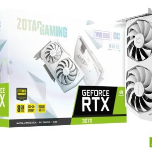 Zotac Gaming Geforce RTX 3070 Twin Edge OC White Edition LHR 8GB GDDR6 256-Bit Dual Fan Graphics Card (ZT-A30700J-10PLHR)