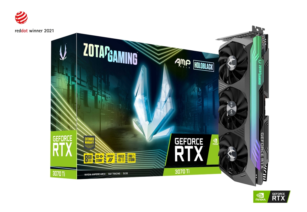 Zotac Gaming Geforce RTX 3070 Ti AMP Holo 8GB GDDR6X 256-Bit Triple Fan Graphics Card (ZT-A30710F-10P)
