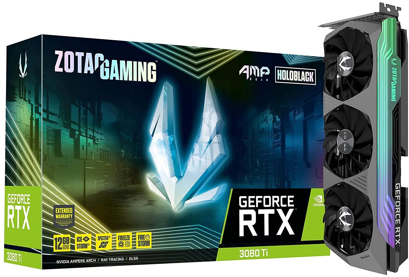 Zotac Gaming Geforce RTX 3080 Ti AMP Holo 12GB GDDR6X 384-Bit Triple Fan Graphics Card (ZT-A30810F-10P)