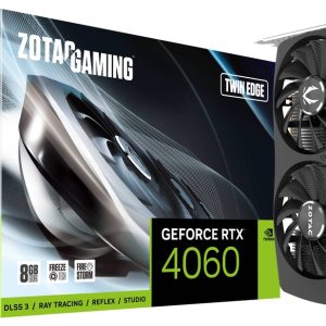 Zotac Gaming GeForce RTX 4060 8GB Twin Edge GDDR6 128-Bit Dual Fan Graphics Card (ZT-D40600E-10M)