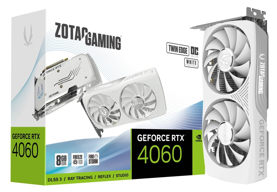 Zotac Gaming GeForce RTX 4060 8GB Twin Edge OC White Edition GDDR6 128-Bit Dual Fan Graphics Card (ZT-D40600Q-10M) - Image 5