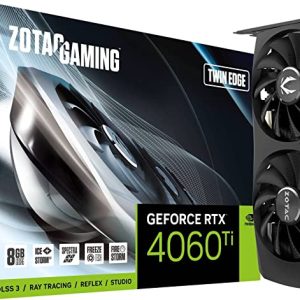 Zotac Gaming GeForce RTX 4060 Ti Twin Edge 8GB GDDR6 192-Bit Dual Fan Graphics Card (ZT-D40610E-10M)