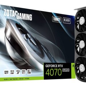 Zotac Gaming GeForce RTX 4070 SUPER Trinity Black Edition 12GB GDDR6X 192-Bit Triple Fan Graphics Card (ZT-D40720D-10P)