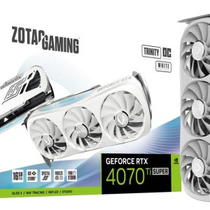 Zotac Gaming GeForce RTX 4070 Ti SUPER Trinity OC White Edition 16GB GDDR6X 256-Bit Triple Fan Graphics Card (ZT-D40730Q-10P)
