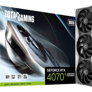 Zotac Gaming GeForce RTX 4070 Ti SUPER SOLID 16GB GDDR6X 256-Bit Triple Fan Graphics Card (ZT-D40730R-10P)