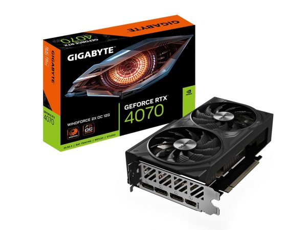 Gigabyte Geforce RTX 4070 Windforce 2X OC 12G 12GB GDDR6X 192-Bit Dual Fan Graphics Card (GV-N4070WF2OC-12GD)