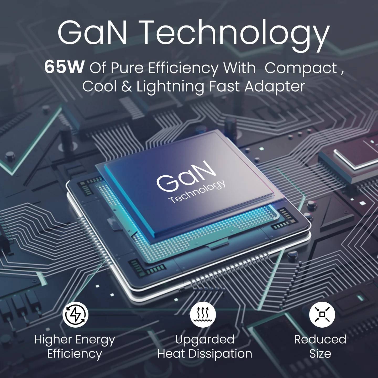 Portronics Adapto 65C 65W Type C PD Super Fast Charger Adaptor for Laptop, Smartphone, iPads & Tablets, GaN Technology, Best for Samsung, iPhone, Nothing, iPads, MacBook, Type C Laptop(White) - Image 3