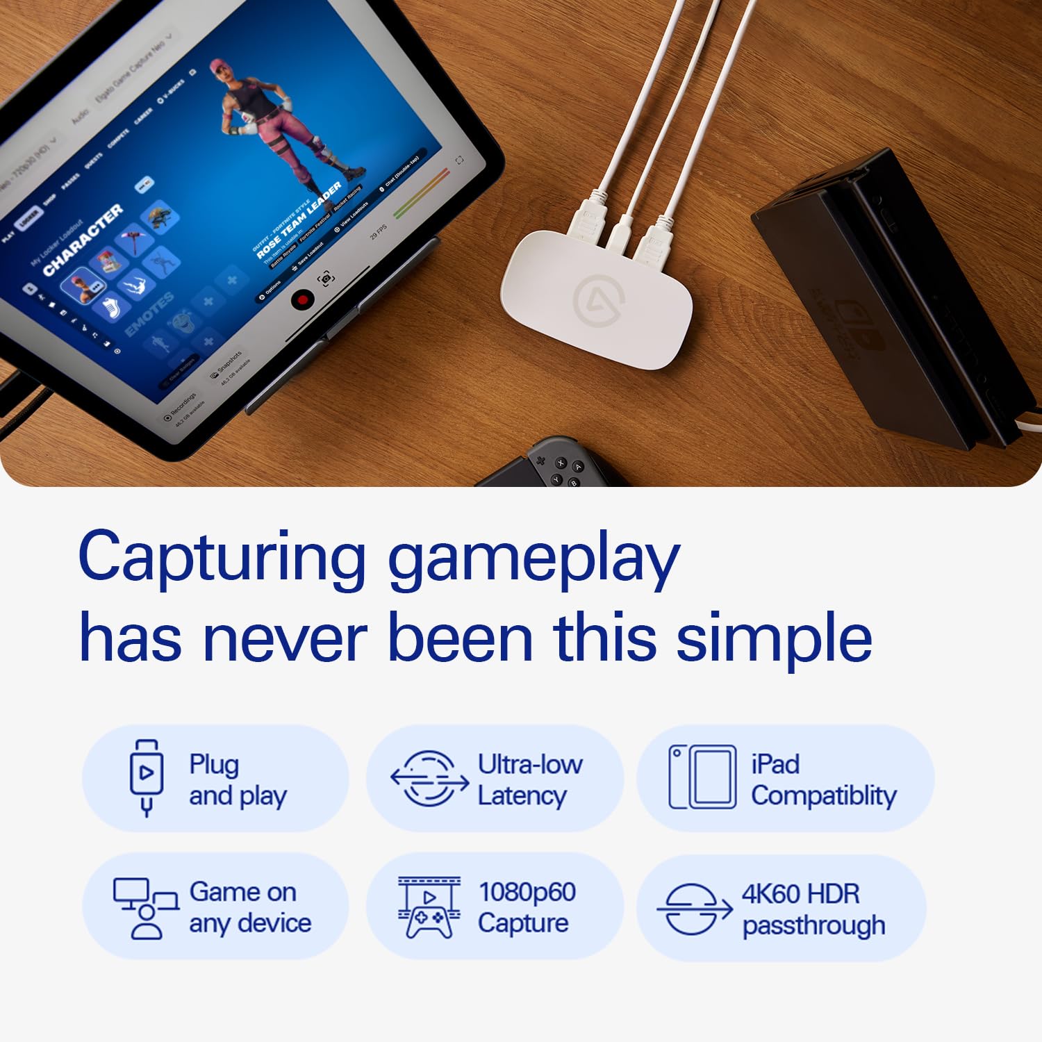 Elgato Game Capture Neo ??USB Portable Capture Card 4K60 HDR Passthrough, 1080p60 Video Recording ??For PS5/Xbox/Switch/iPhone ??In OBS, Quicktime and more - Plug & Play/Works on Laptop, PC, Mac, iPad - Image 8