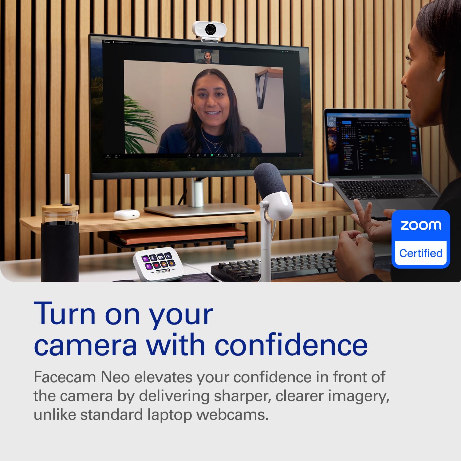 Elgato Facecam Neo Plug-n-Play Webcam, 1080p60 Full HD, USB Connect on Laptop & Desktop - For Streaming, Teams/Zoom/Slack, TikTok/Instagram/FaceTime - PC and Mac Friendly - Image 2