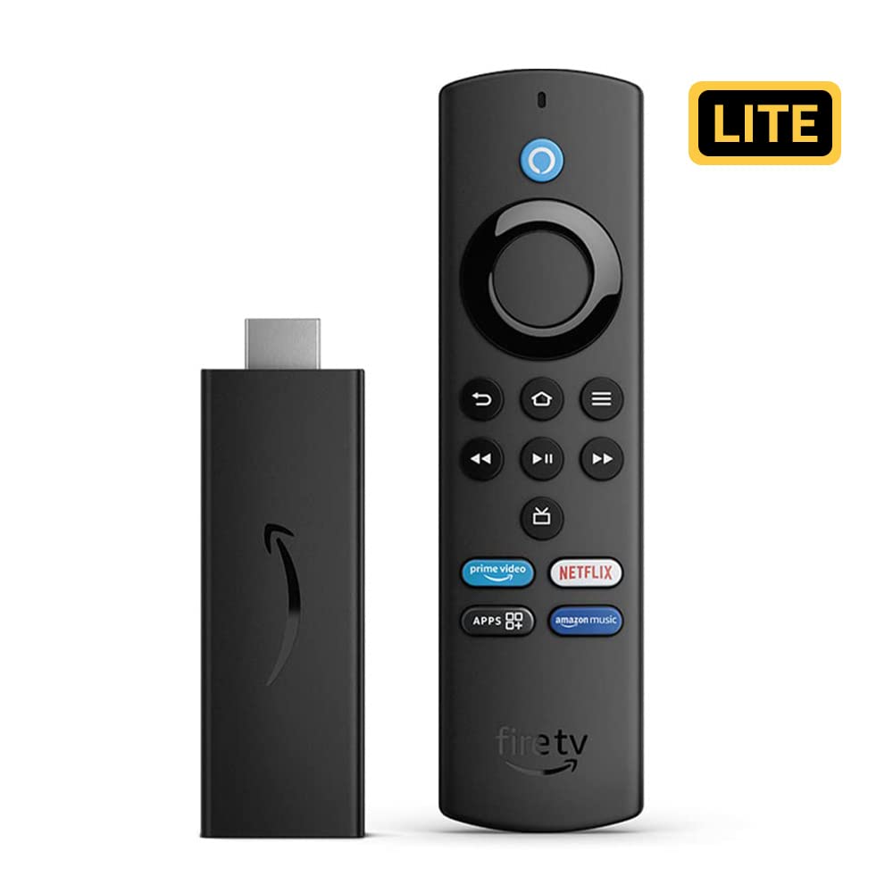 Amazon Fire TV Stick Lite with all-new Alexa Voice Remote Lite (no TV controls), HD Streaming Device | Now with App controls