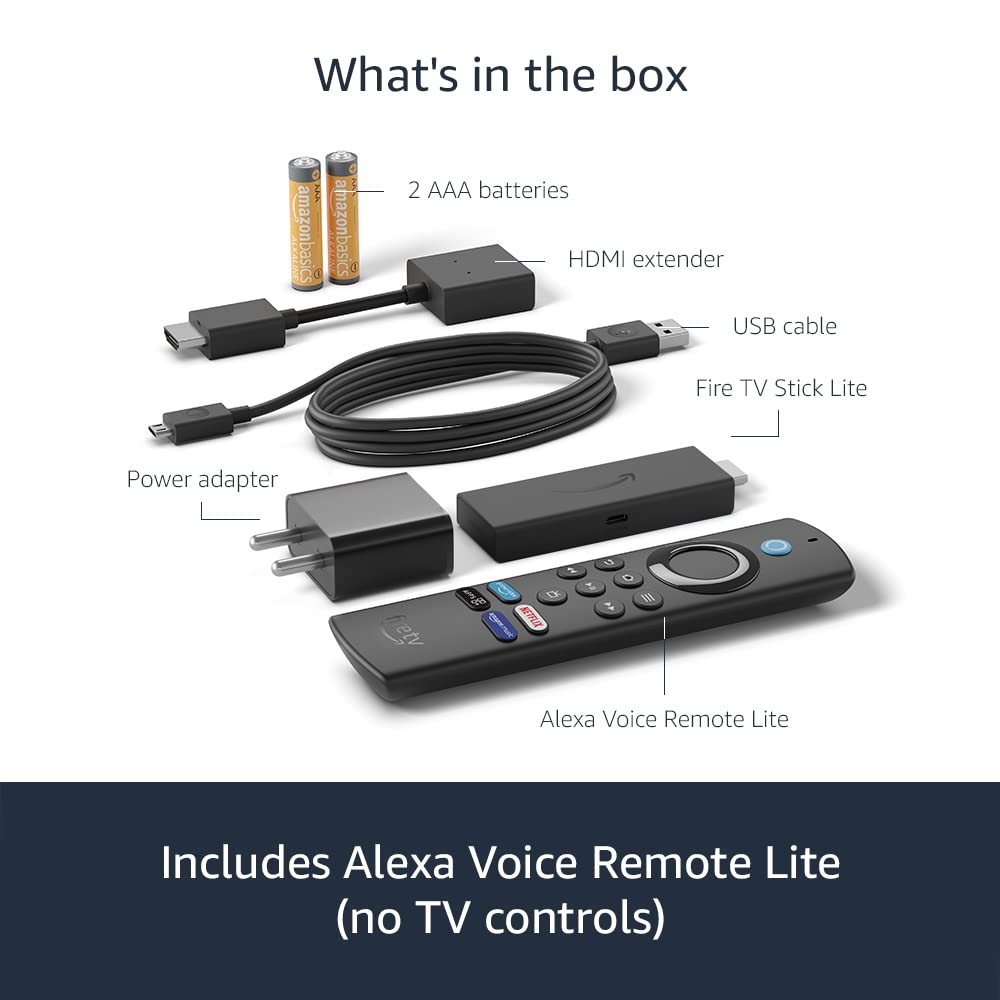 Amazon Fire TV Stick Lite with all-new Alexa Voice Remote Lite (no TV controls), HD Streaming Device | Now with App controls - Image 3