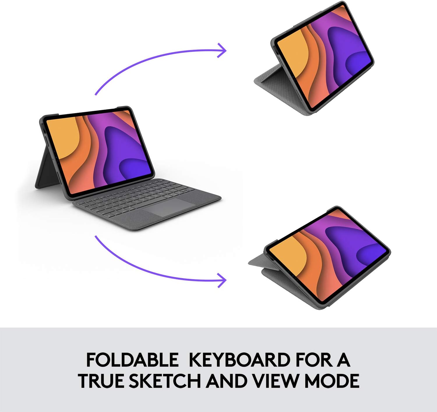 Logitech Folio Touch Backlit Keyboard Case with Trackpad for 4th 5th gen iPad Air - 920-009954 - Image 4