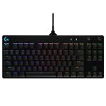 Logitech G PRO Mechanical Gaming Keyboard with GX Blue Clicky Switches/ Detachable Micro USB Cable/ Tenkeyless Design/ 16.8 Million Color LIGHTSYNC RGB Backlit Keys (Black)