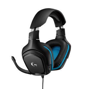 Logitech G431 Wired Over Ear Headphones with Mic - 7.1 Surround Sound/ DTS X 2.0/ 50 mm Audio Drivers/ USB and 3.5 mm Jack/ Flip-to-Mute Mic for PC (Black)