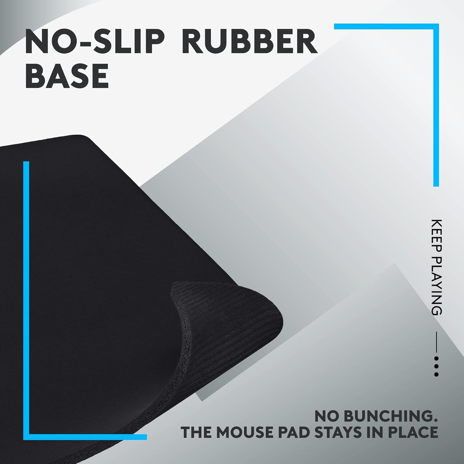 Logitech G740 Large Thick Gaming Mouse Pad - Optimised for Gaming Sensors/ Moderate Surface Friction/ Non-Slip Mouse Mat/ 460 x 400 x 5 mm (Black) - Image 3