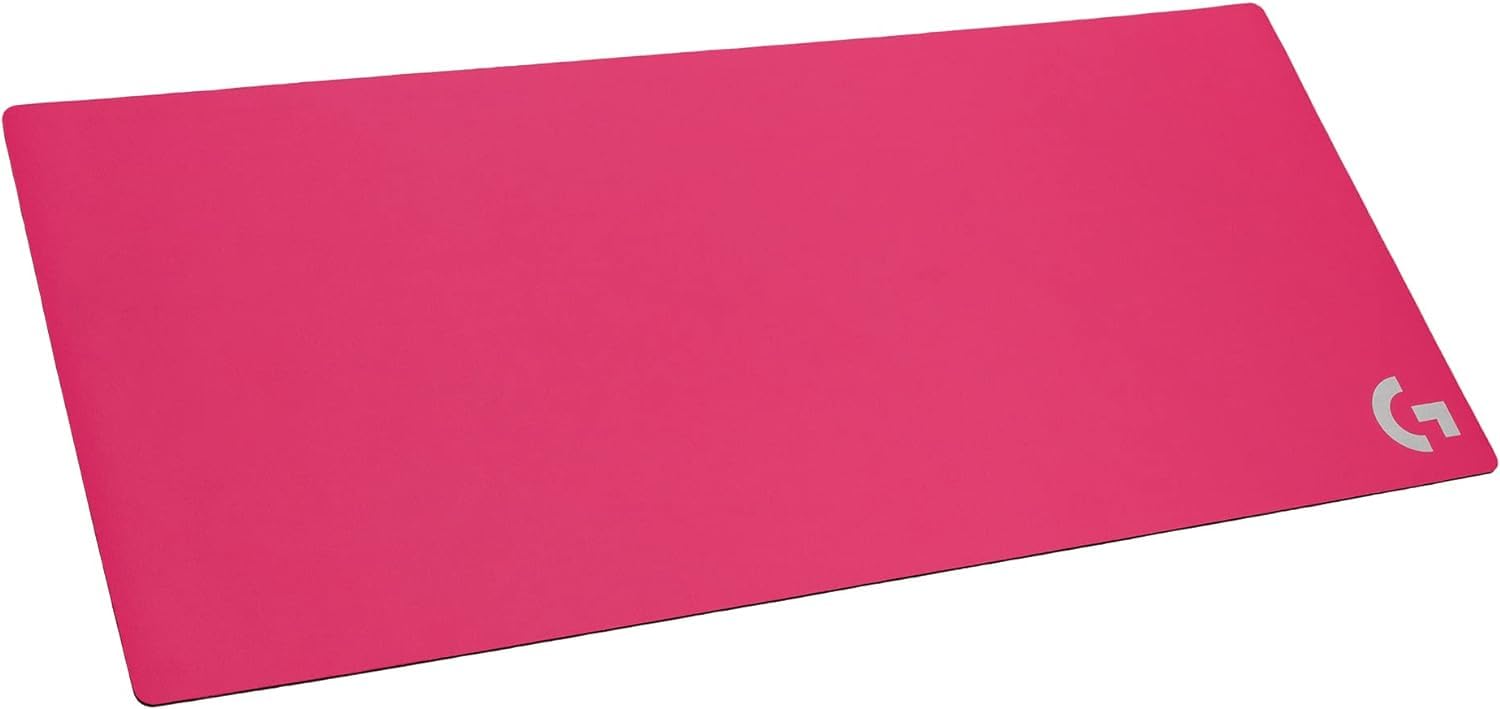 Logitech G840 XL Cloth Gaming Mouse Pad - Extra Large/ Optimised for Gaming Sensors/ Moderate Surface Friction/ Non-Slip Mouse Mat/ 900 x 400 x 3 mm (Pink/ Magenta)
