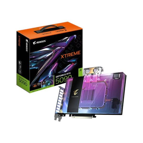 Gigabyte Aorus Geforce RTX 5090 Xtreme Waterforce WB 32GB GDDR7 512-Bit Graphics Card with All-in-one Cooling System (GV-N5090AORUSX WB-32GD)