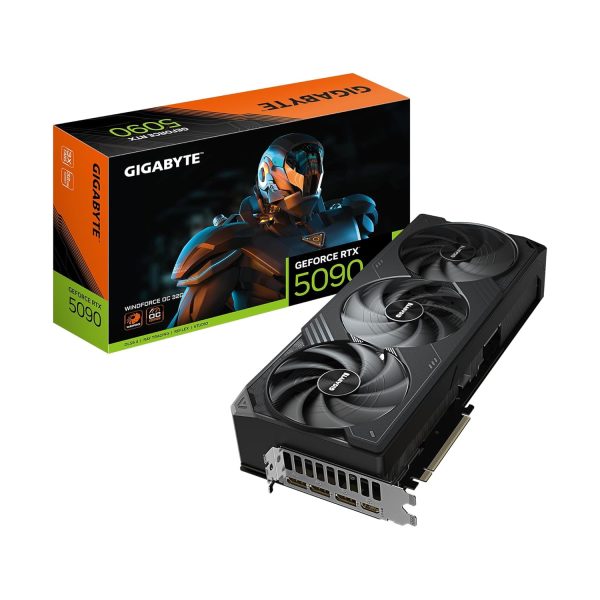 Gigabyte Geforce RTX 5090 WINDFORCE OC 32GB GDDR7 512-Bit Triple Fan Graphics Card Graphic Card (GV-N5090WF3OC-32GD)